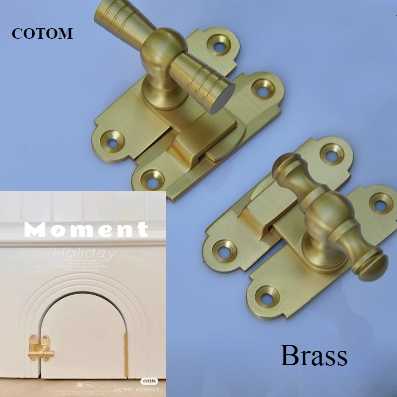 Antique Brass Hook - ทองเหลืองโบราณสลักประตูแมวสไตล์วินเทจตะขอประตูสําหรับห้องน้ําบ้านสไตล์ตะวันตกเก่าและประตูไม้แบบดั้งเดิม
