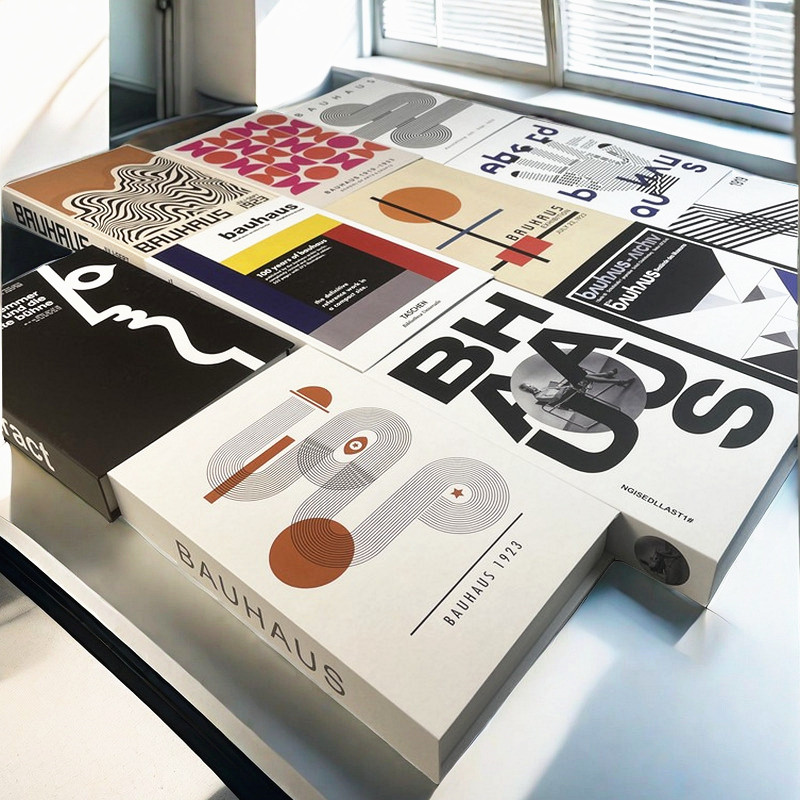 Interior Design Book - บทคัดย่อ Bauhaus หรูหราตกแต่งหนังสือ Boho ปลอมกล่องเก็บหนังสือตกแต่งบ้านกาแฟตารางชั้นวางห้องนอนห้องนั่งเล่นตกแต่ง