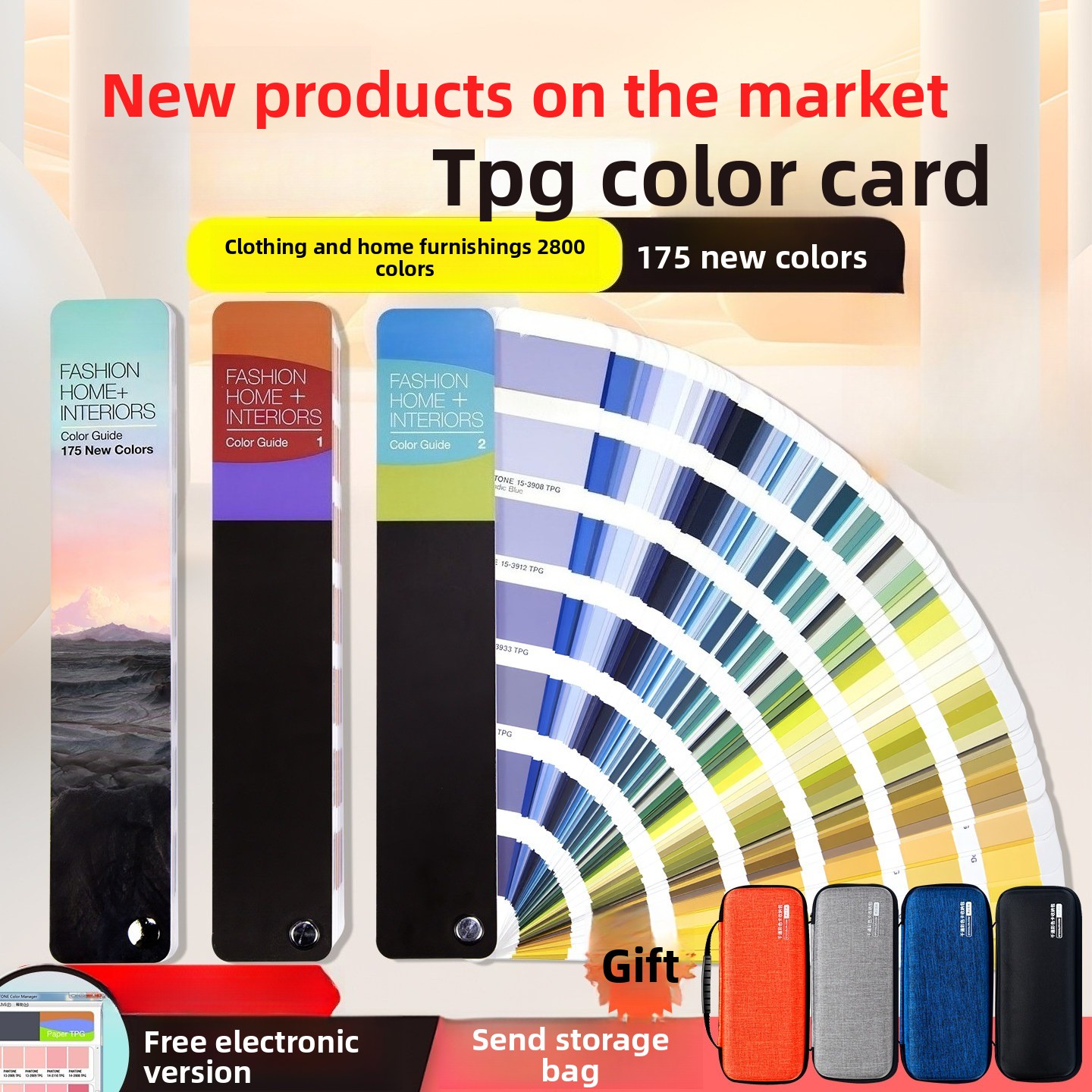 Interior Design Deck - แฟชั่นโฮม+อินเทอร์เนอร์เชียล คู่มือสี TPG FHIP110C–ตัวระบุสีกระดาษสำหรับงานสิ่งทอและการออกแบบเสื้อผ้าและผ้า, แฟ้มสี 2800+