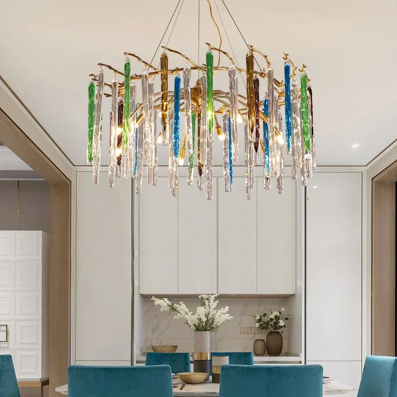 Interior Design Elements - Nordic หรูหราคริสตัลโคมไฟเพดาน Designer ห้องนั่งเล่นห้องนอนโคมระย้าโมเดิร์นตกแต่งภายใน