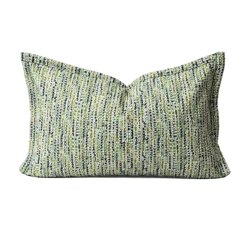 Textured Throw Natural - ปลอกหมอนอิงสีเขียวธรรมชาติ ตกแต่งบ้านสไตล์โมเดิร์น ผ้าเนื้อนุ่ม ปลอกหมอนอิงสำหรับสำนักงาน โรงแรม ของขวัญ