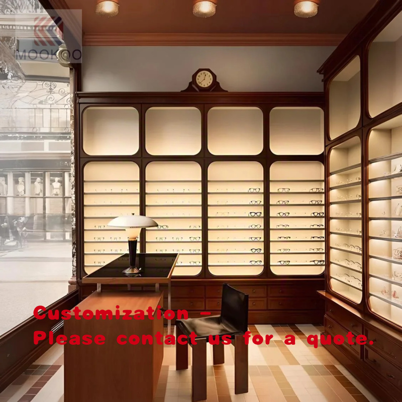Interior Designer - เฟอร์นิเจอร์ร้านแว่นตาแบบกำหนดเอง ออกแบบตกแต่งภายในร้านแว่นตา ชั้นวางแว่นตาไม้ ตู้โชว์แว่นตา