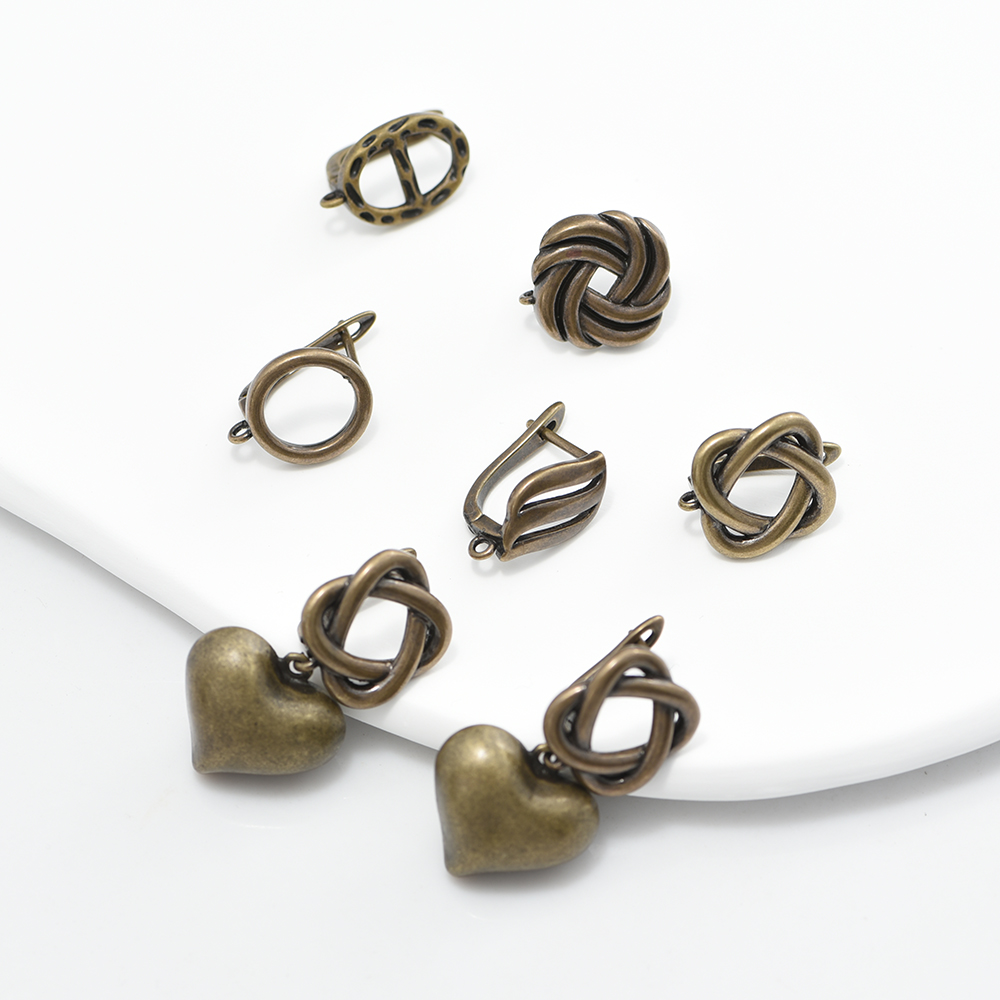 Antique Brass Hook - 1 คู่ใหม่ต่างหู Clasps Hooks อุปกรณ์เสริมสําหรับ DIY