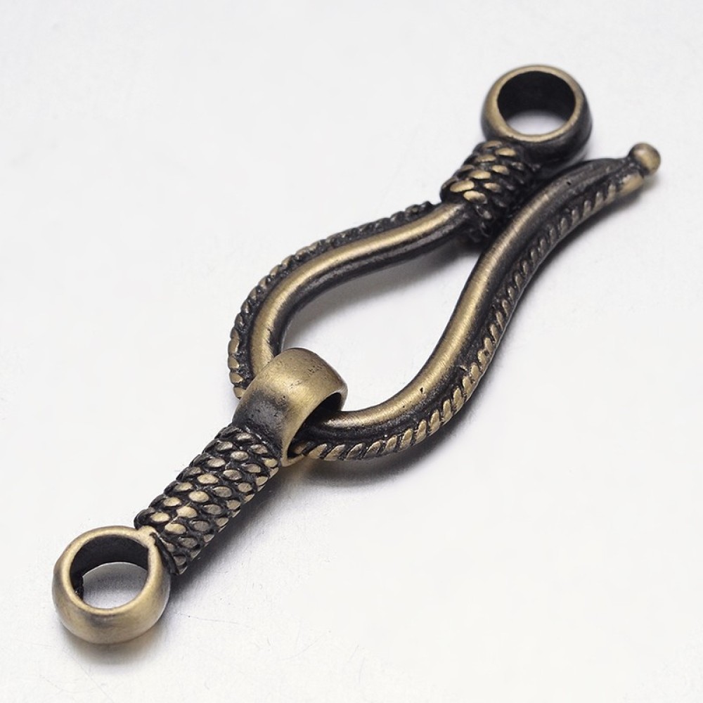 Antique Brass Hook - ชั้นวางชุบทองเหลืองตะขอและ S-Hook Clasps นิกเกิลฟรีแปรง Antique Bronze