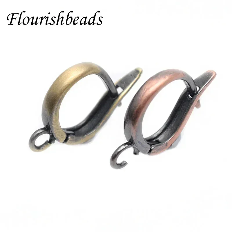 Antique Brass Hook - ทองแดงโบราณสีบรอนซ์โลหะทองเหลืองทรงกลมต่างหูตะขอหูลวด Leverback Clasps แฟชั่นเครื่องประดับทําอุปกรณ์