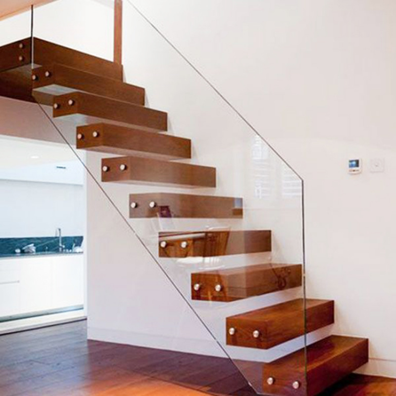 บันไดไม้ลอยแบบตรง ดีไซน์ทันสมั - Interior Designer บทวิจารณ์และราคา