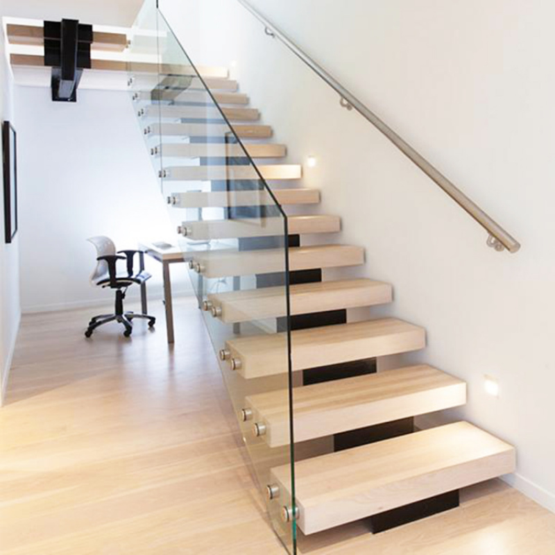 บันไดไม้ลอยแบบตรง ดีไซน์ทันสมั - Interior Designer บทวิจารณ์และราคา