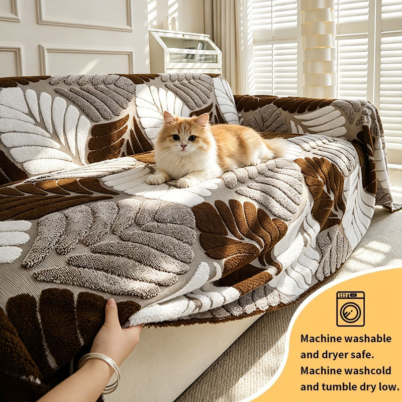 ผ้าคลุมโซฟาสามมิติแบบทูโทน 1 ช - Textured Throw Natural บทวิจารณ์และราคา