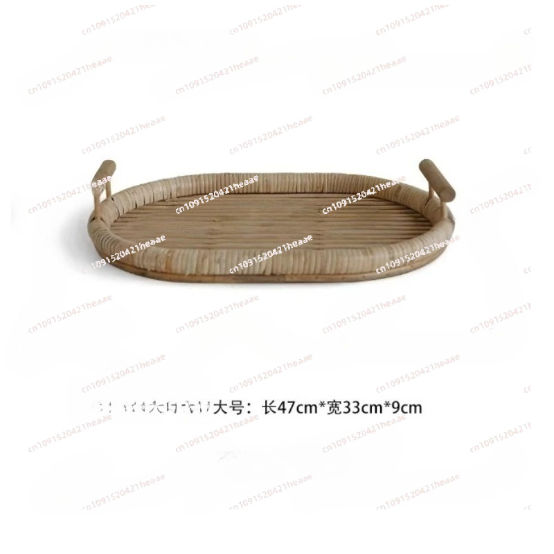 ถาดหวายพร้อมหูจับ - ถาดตกแต่งง - Rattan Tray Handle บทวิจารณ์และราคา