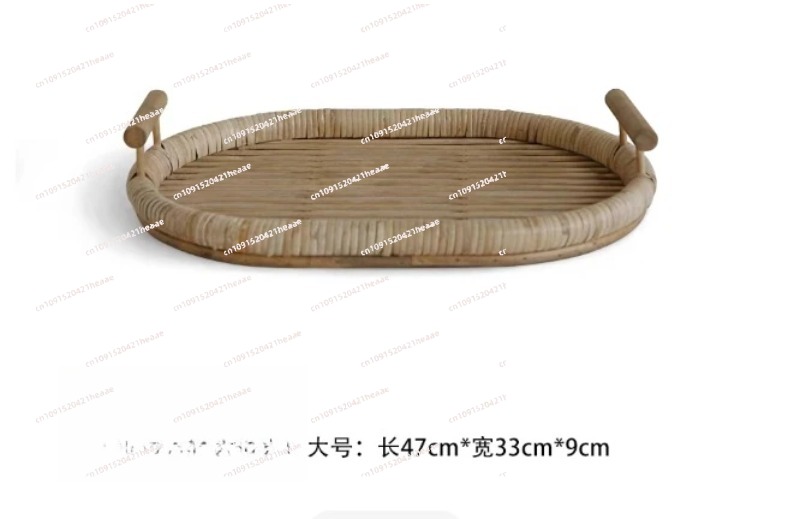 ถาดหวายพร้อมหูจับ - ถาดตกแต่งง - Rattan Tray Handle บทวิจารณ์และราคา
