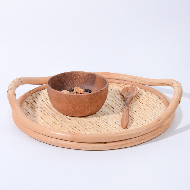 ถาดหวายธรรมชาติ, ถาดเก็บของมีห - Rattan Tray Handle บทวิจารณ์และราคา