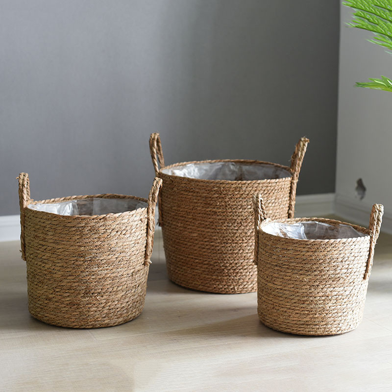 กระถางต้นไม้ทำจากหวายธรรมชาติท - Rattan Tray Handle บทวิจารณ์และราคา