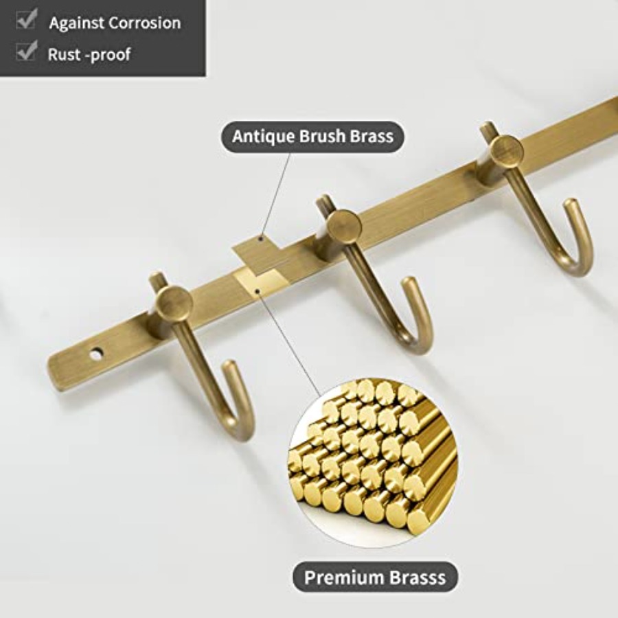 ราวแขวนผ้าขนหนูทองเหลือง, ราวแ - Antique Brass Hook บทวิจารณ์และราคา