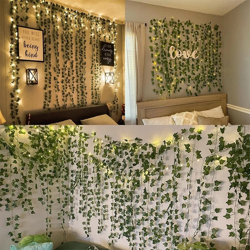 พวงหรีดใบไม้ไฟสายประดับ LED สี - Interior Design Office บทวิจารณ์และราคา