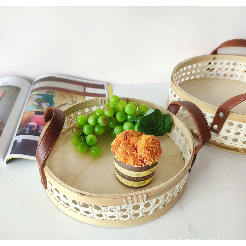ถาดหวายสไตล์นอร์ดิกทำมือ พร้อม - Rattan Tray Handle บทวิจารณ์และราคา