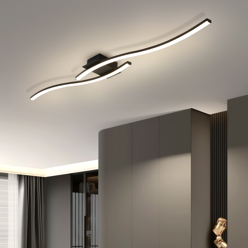 โมเดิร์น Minimalist สีดําโคมไฟ - Interior Design Elements บทวิจารณ์และราคา