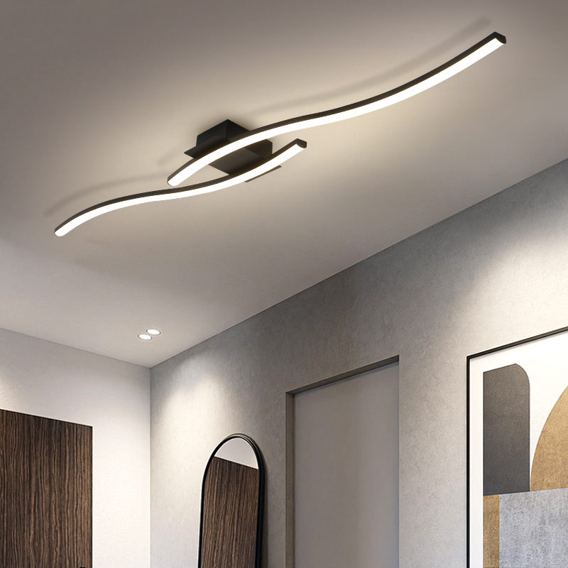 โมเดิร์น Minimalist สีดําโคมไฟ - Interior Design Elements บทวิจารณ์และราคา