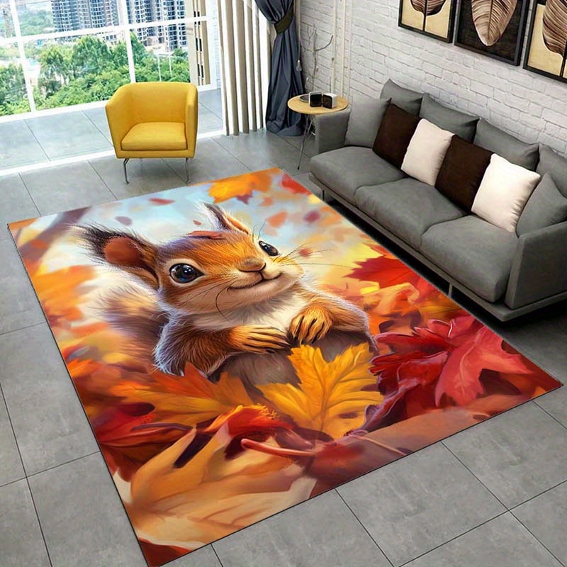 พรมกระรอกฤดูใบไม้ร่วงสำหรับพื้ - Interior Design Living Room Ideas บทวิจารณ์และราคา