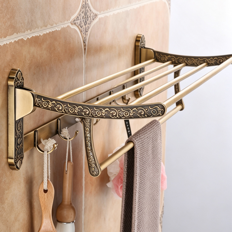 ชั้นวางผ้าขนหนูทองเหลืองโบราณแ - Antique Brass Hook บทวิจารณ์และราคา