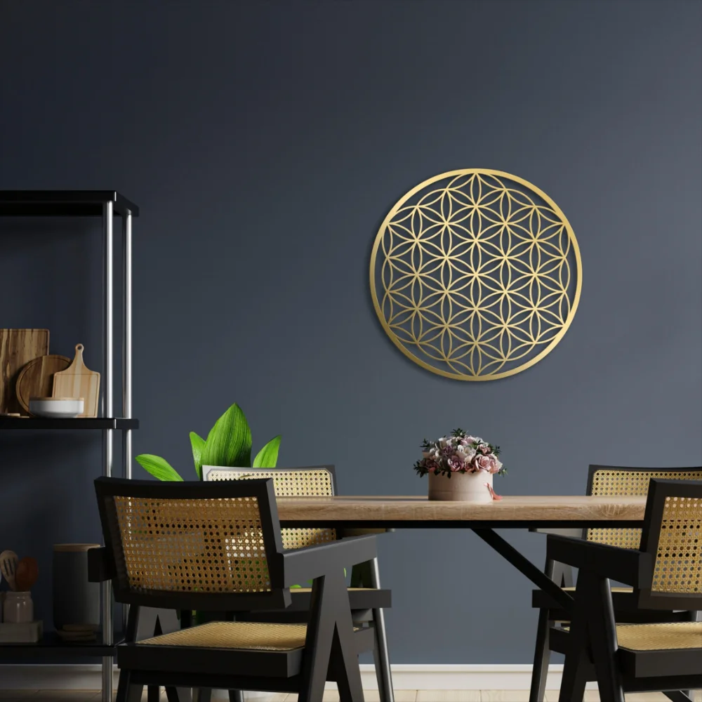 ศิลปะบนผนังโลหะ Flower of Life - Interior Design Modern บทวิจารณ์และราคา