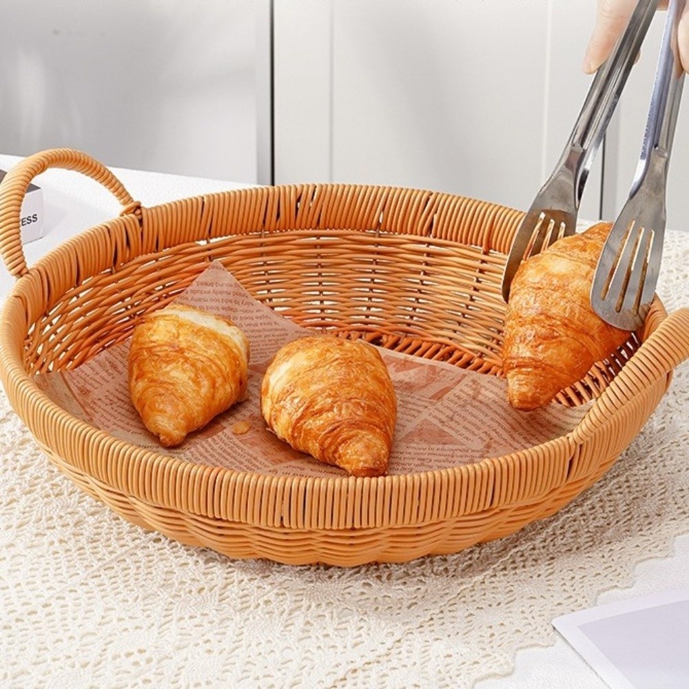 ตะกร้าหวายทรงกลมแบบใหม่พร้อมหู - Rattan Tray Handle บทวิจารณ์และราคา
