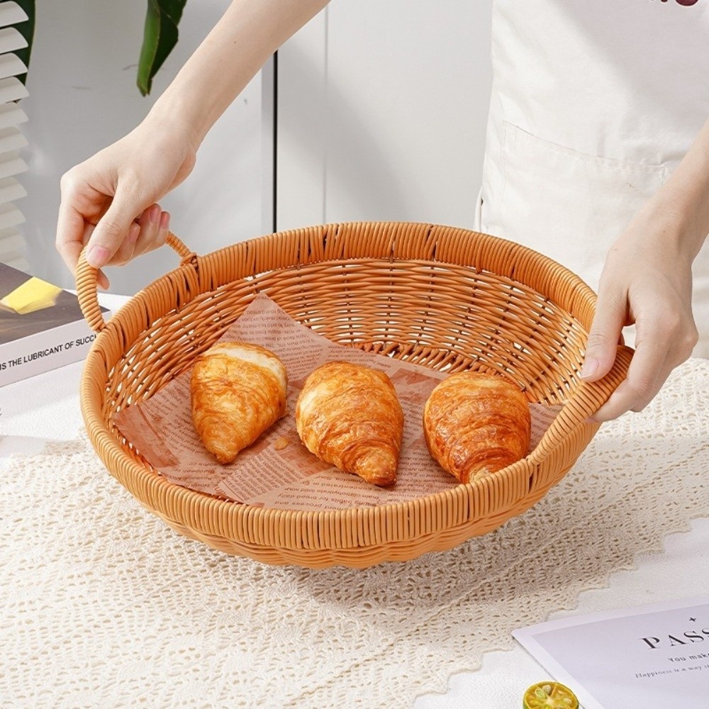 ตะกร้าหวายทรงกลมแบบใหม่พร้อมหู - Rattan Tray Handle บทวิจารณ์และราคา