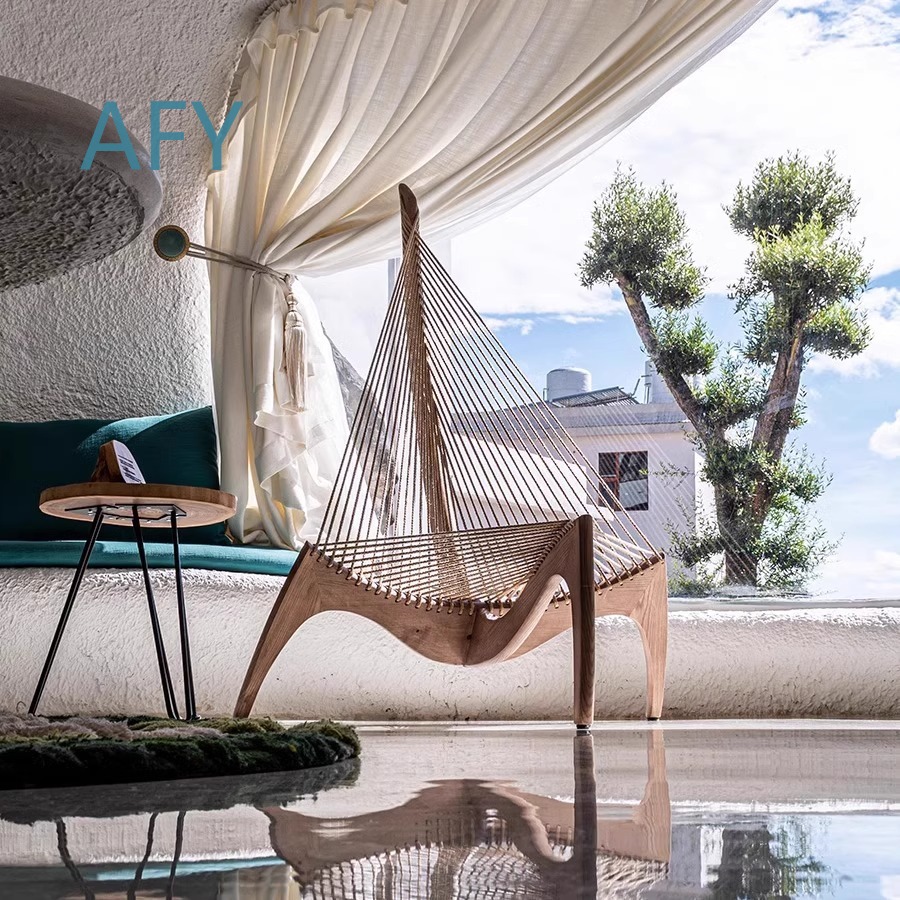 เก้าอี้ฮาร์ปไม้เนื้อแข็งสไตล์น - Interior Design Deck บทวิจารณ์และราคา