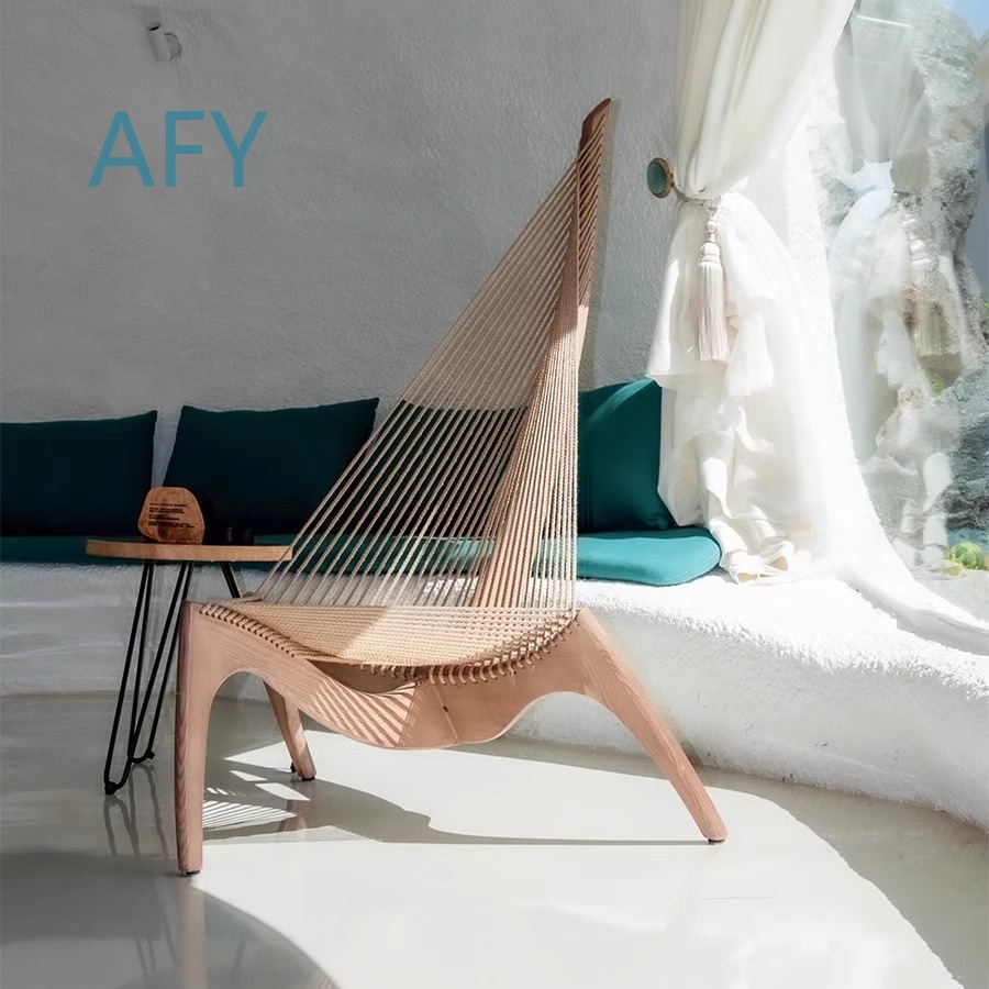 เก้าอี้ฮาร์ปไม้เนื้อแข็งสไตล์น - Interior Design Deck บทวิจารณ์และราคา