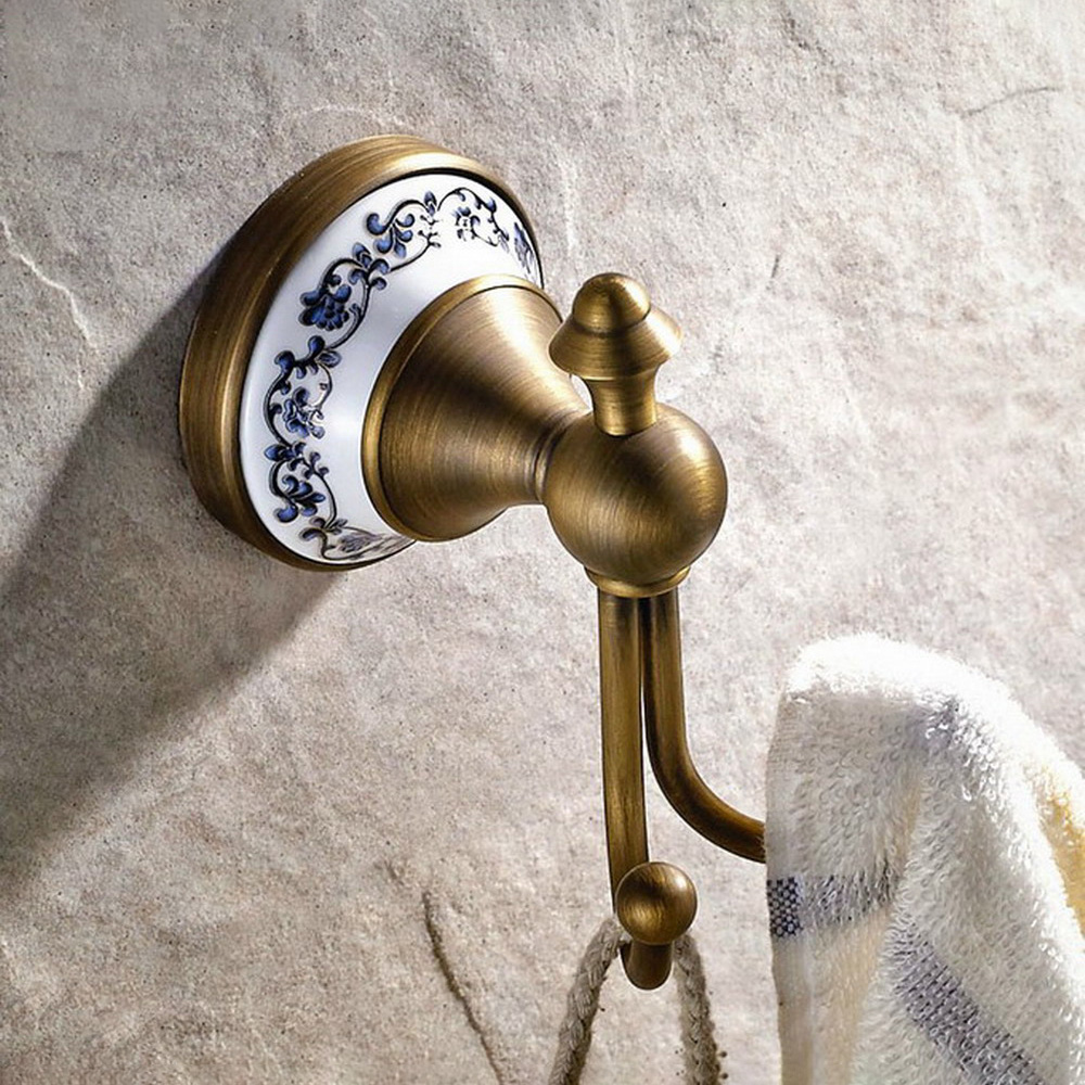 เซรามิกโบราณทองเหลืองฐานติดผนั - Antique Brass Hook บทวิจารณ์และราคา