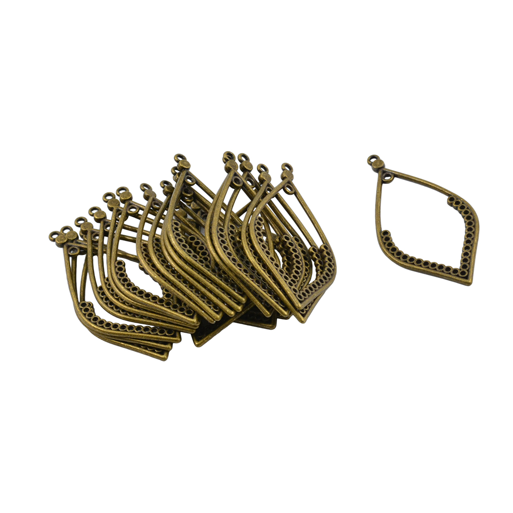 20 ชิ้นVINTAGEต่างหูโคมระย้าDI - Antique Brass Hook บทวิจารณ์และราคา