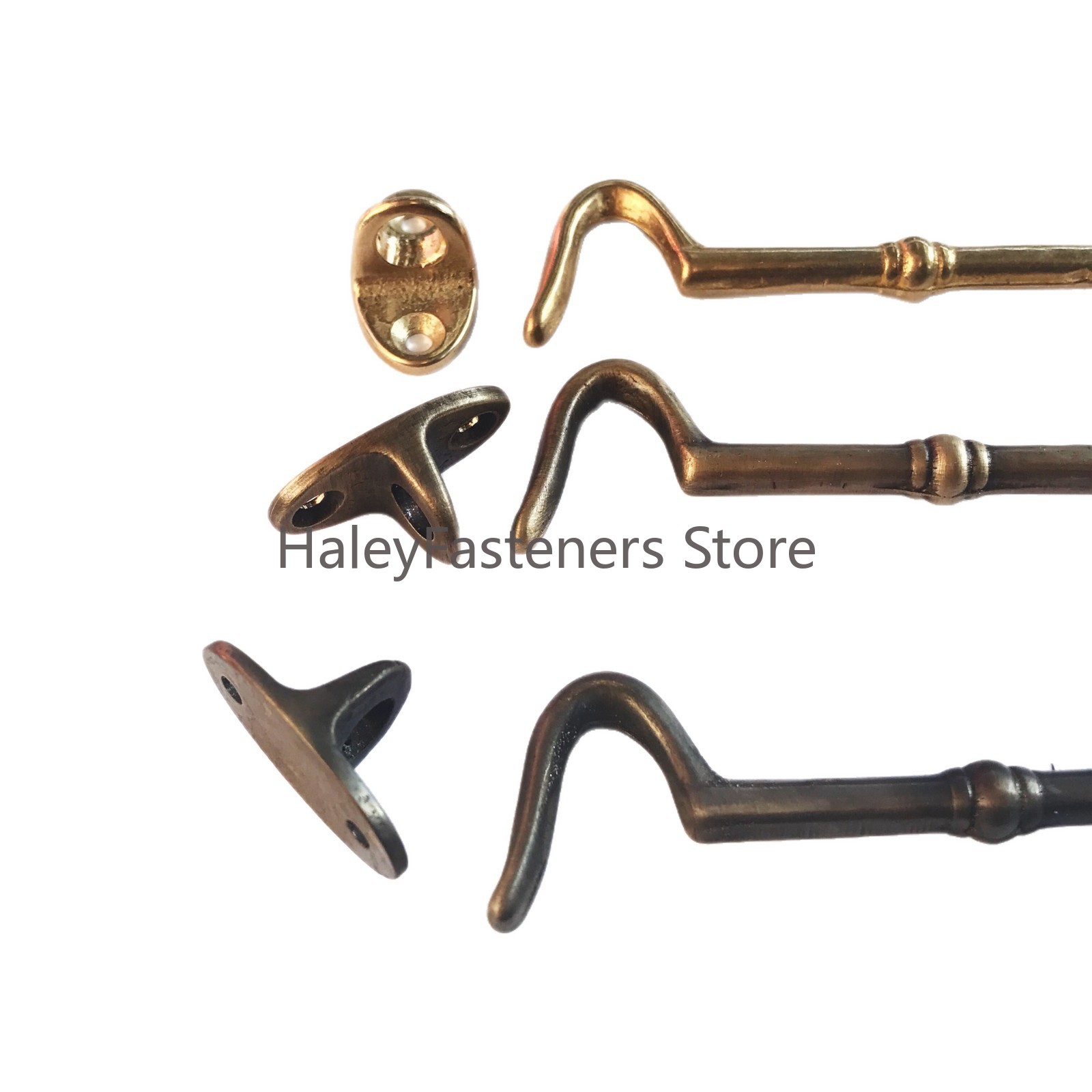 มือจับหน้าต่างทองเหลือง ตัวล็อ - Antique Brass Hook บทวิจารณ์และราคา