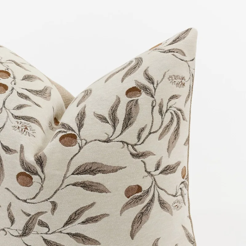 ปลอกหมอนอิงลายดอกไม้ผ้าชีนีลสี - Textured Throw Natural บทวิจารณ์และราคา