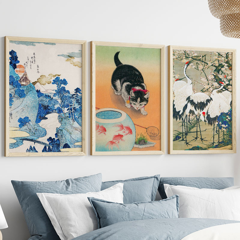 ภาพพิมพ์บนผ้าใบของคาตสึชิกะ โฮ - Interior Designer บทวิจารณ์และราคา