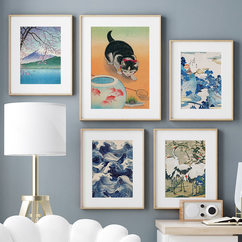 ภาพพิมพ์บนผ้าใบของคาตสึชิกะ โฮ - Interior Designer บทวิจารณ์และราคา