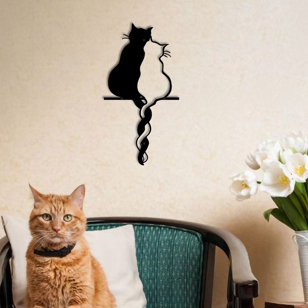 คนรักโลหะแขวนศิลปะบนผนังแมวเคร - Interior Design Modern บทวิจารณ์และราคา