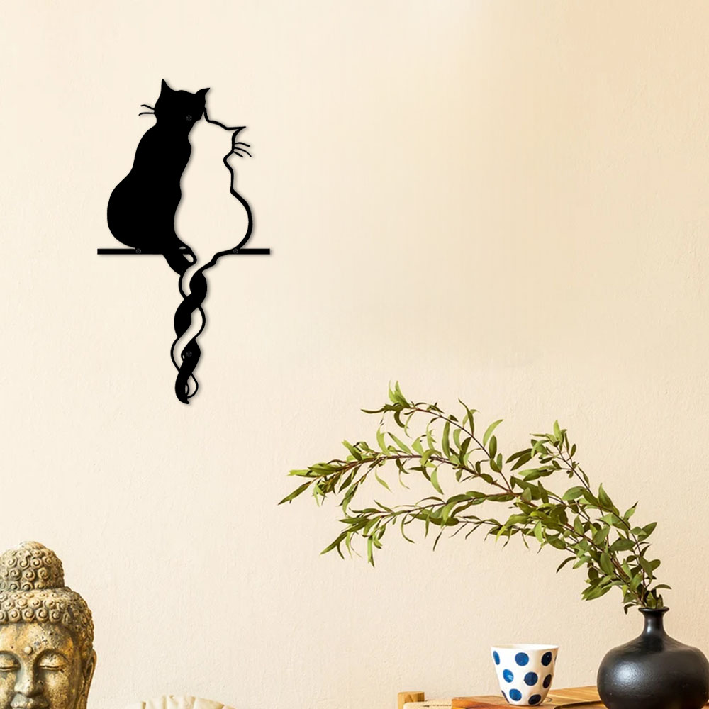 คนรักโลหะแขวนศิลปะบนผนังแมวเคร - Interior Design Modern บทวิจารณ์และราคา