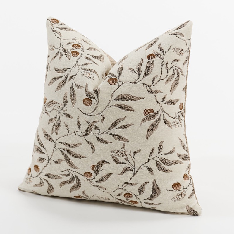 ปลอกหมอนอิงลายดอกไม้สีครีมเบจ  - Textured Throw Natural บทวิจารณ์และราคา