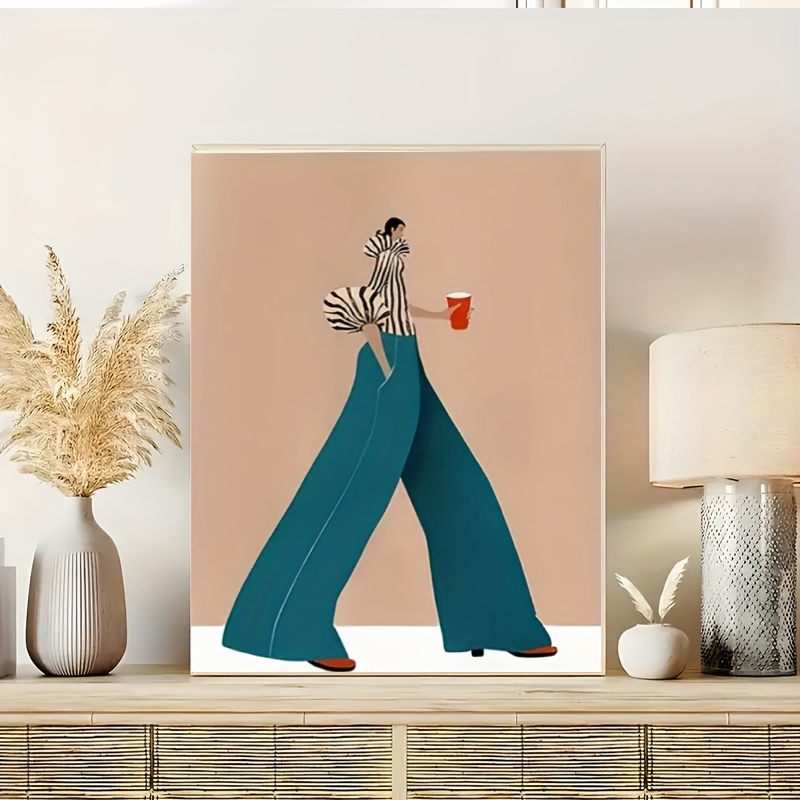 แฟชั่นกางเกงสีฟ้าผู้หญิงโปสเตอ - Interior Design Modern บทวิจารณ์และราคา