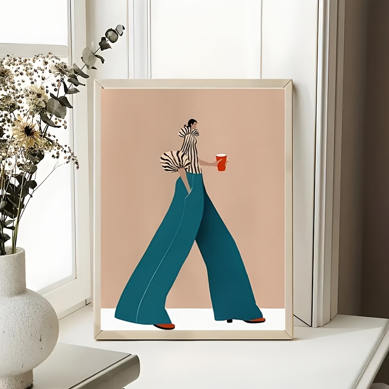 แฟชั่นกางเกงสีฟ้าผู้หญิงโปสเตอ - Interior Design Modern บทวิจารณ์และราคา